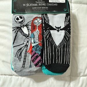 *NEW* 10 pair The Nightmare Before Christmas Low Cut Socks - Gray and Black